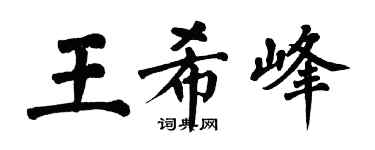 翁闓運王希峰楷書個性簽名怎么寫