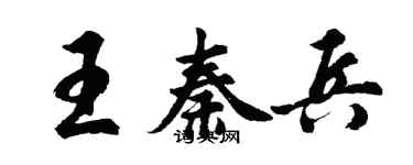 胡問遂王秦兵行書個性簽名怎么寫