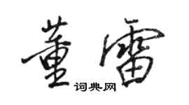 駱恆光董雷行書個性簽名怎么寫