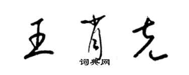 梁錦英王肖克草書個性簽名怎么寫