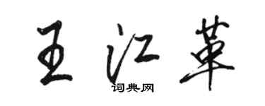 駱恆光王江革行書個性簽名怎么寫