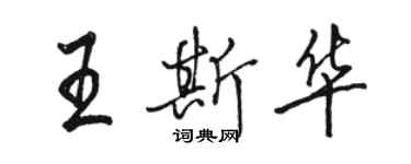 駱恆光王斯華行書個性簽名怎么寫