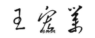 駱恆光王宏業草書個性簽名怎么寫