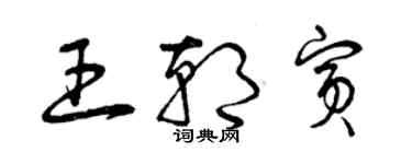 曾慶福王朝賓草書個性簽名怎么寫