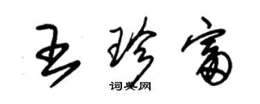 朱錫榮王珍富草書個性簽名怎么寫