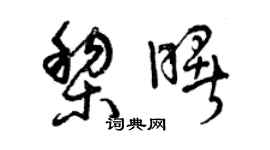 曾慶福黎曙草書個性簽名怎么寫