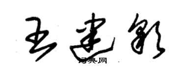 朱錫榮王建彩草書個性簽名怎么寫