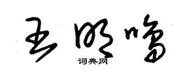 朱錫榮王明鳴草書個性簽名怎么寫