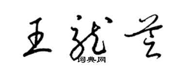 梁錦英王龍芝草書個性簽名怎么寫