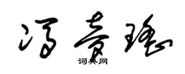 朱錫榮馮夢瑤草書個性簽名怎么寫