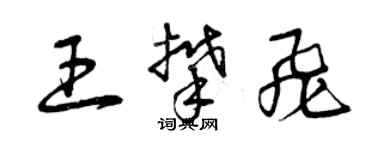 曾慶福王攀飛草書個性簽名怎么寫