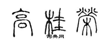 陳聲遠高桂榮篆書個性簽名怎么寫