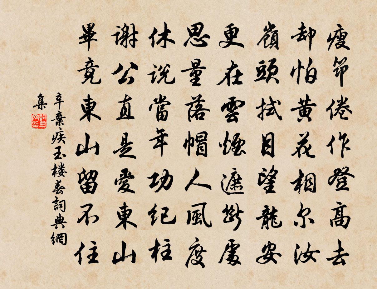 辛棄疾玉樓春書法作品欣賞