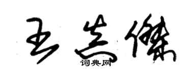 朱錫榮王真傑草書個性簽名怎么寫