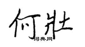 王正良何壯行書個性簽名怎么寫