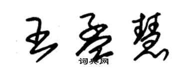 朱錫榮王孟慧草書個性簽名怎么寫