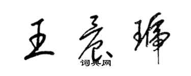 梁錦英王晨琥草書個性簽名怎么寫