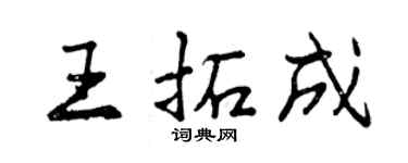曾慶福王拓成行書個性簽名怎么寫