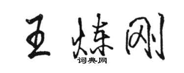 駱恆光王煉剛行書個性簽名怎么寫
