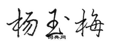 駱恆光楊玉梅行書個性簽名怎么寫