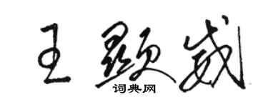 駱恆光王顯威草書個性簽名怎么寫