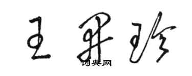 駱恆光王開珍草書個性簽名怎么寫