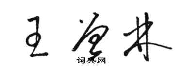 駱恆光王曾林草書個性簽名怎么寫