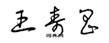 曾慶福王壽昌草書個性簽名怎么寫