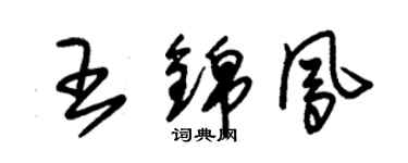 朱錫榮王錦鳳草書個性簽名怎么寫