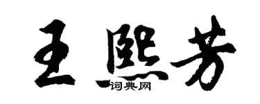 胡問遂王熙芳行書個性簽名怎么寫