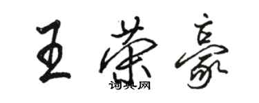 駱恆光王榮豪行書個性簽名怎么寫