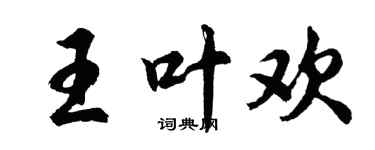 胡問遂王葉歡行書個性簽名怎么寫