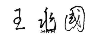 駱恆光王兆國草書個性簽名怎么寫