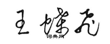 駱恆光王蝶飛草書個性簽名怎么寫