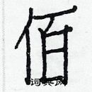 白克儉寫的硬筆楷書佰