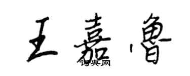 王正良王嘉魯行書個性簽名怎么寫