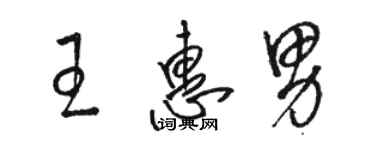 駱恆光王惠男草書個性簽名怎么寫