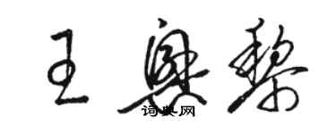 駱恆光王興黎草書個性簽名怎么寫