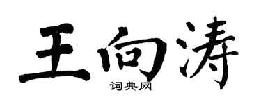 翁闓運王向濤楷書個性簽名怎么寫