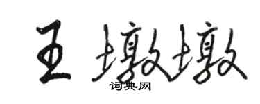 駱恆光王墩墩行書個性簽名怎么寫