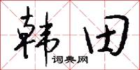韓田怎么寫好看