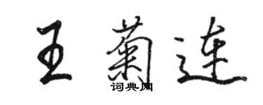 駱恆光王菊連行書個性簽名怎么寫