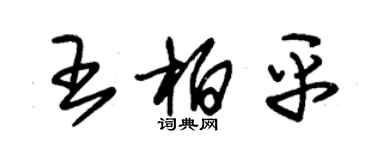 朱錫榮王柏平草書個性簽名怎么寫