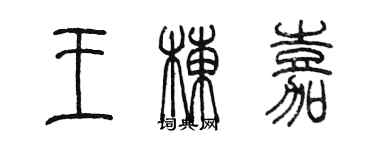 陳墨王棟嘉篆書個性簽名怎么寫