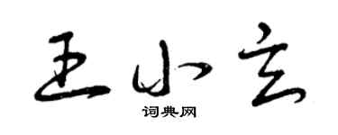 曾慶福王小玄草書個性簽名怎么寫
