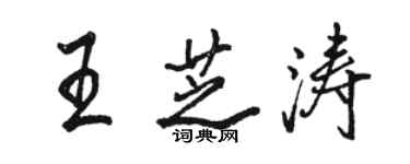 駱恆光王芝濤行書個性簽名怎么寫