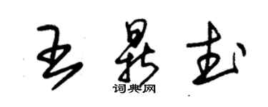 朱錫榮王鼎武草書個性簽名怎么寫