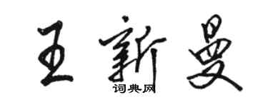 駱恆光王新曼行書個性簽名怎么寫
