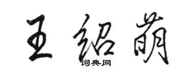 駱恆光王紹萌行書個性簽名怎么寫