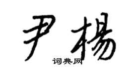 王正良尹楊行書個性簽名怎么寫